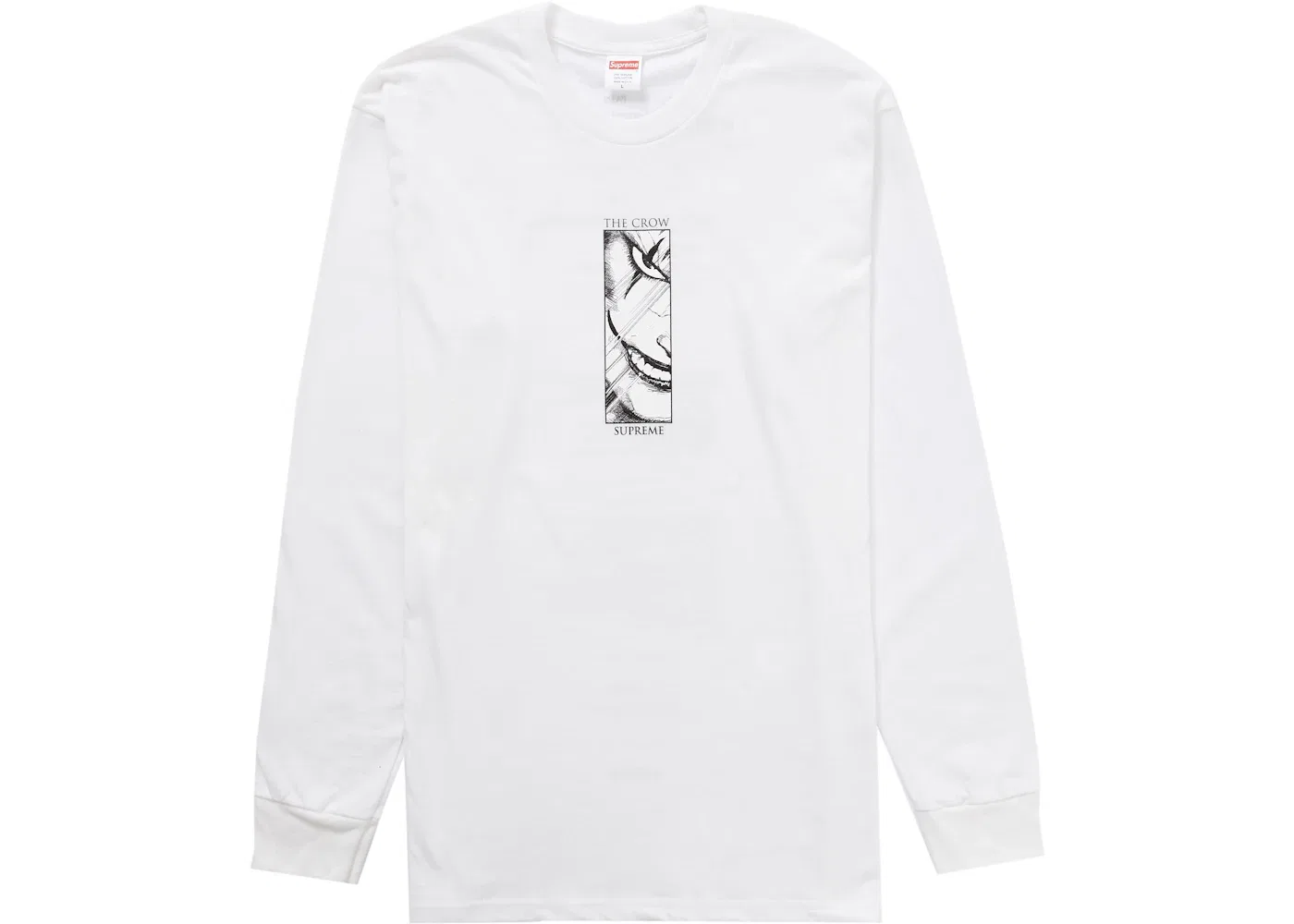 Мужская футболка с длинным рукавом Supreme The Crow L/S Tee, White