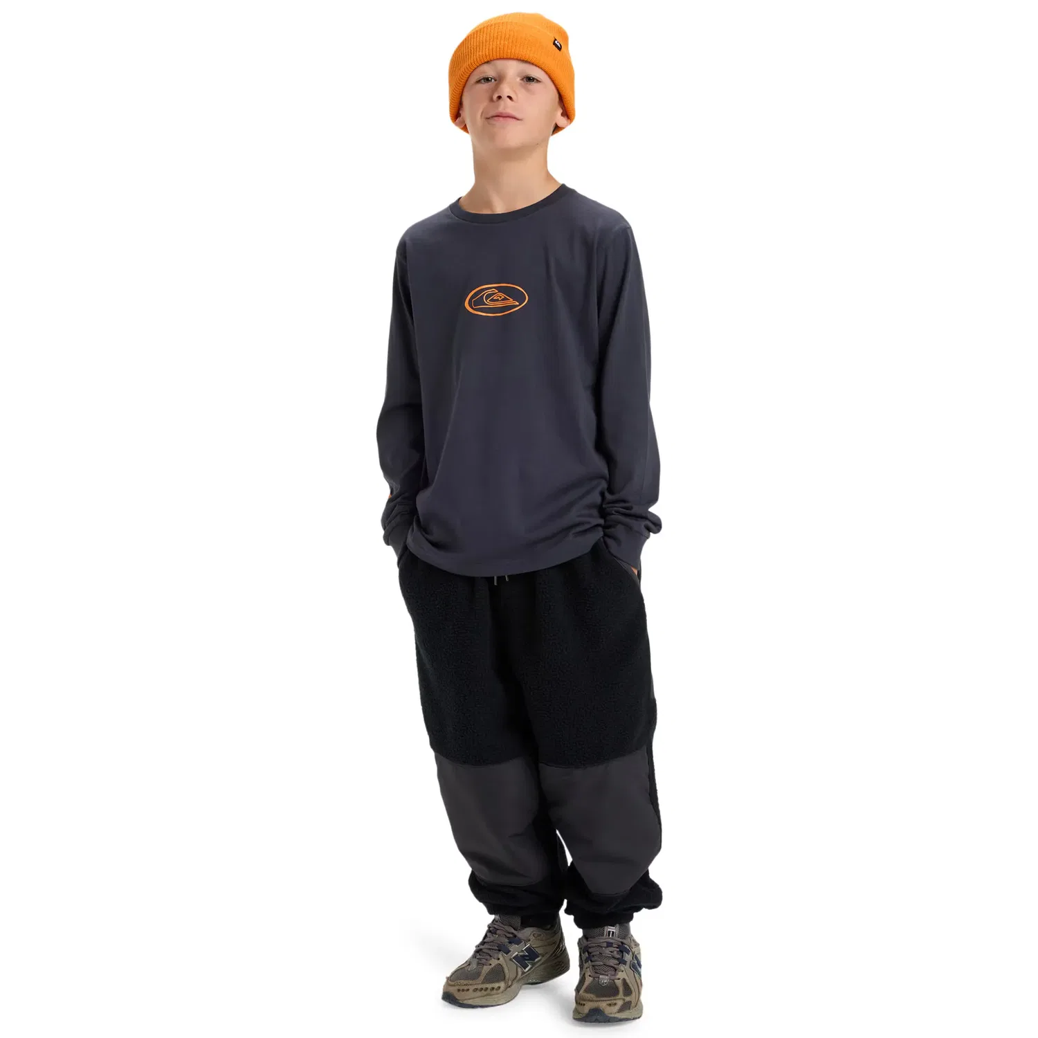 Детские спортивные штаны для мальчиков из флиса Back To S School Pt Quiksilver, Negro — фото 4