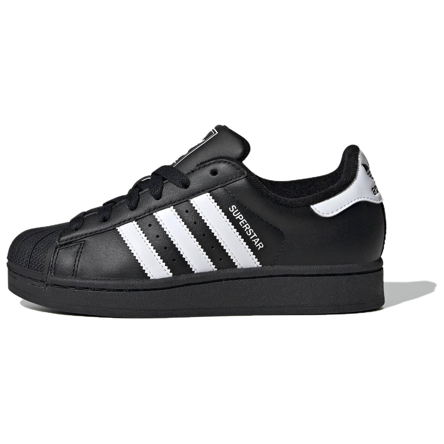 

Детские кроссовки для скейтбординга Superstar 2 Low Top Adidas Originals, черный