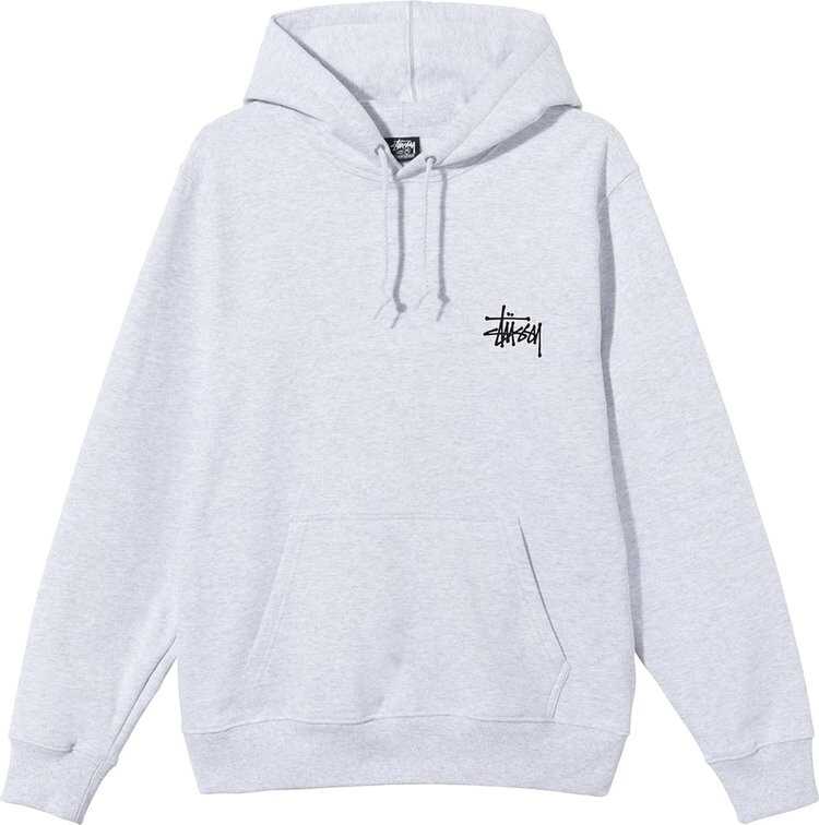 

Худи Stussy Basic Logo Hoodie 'Ash Heather', серый