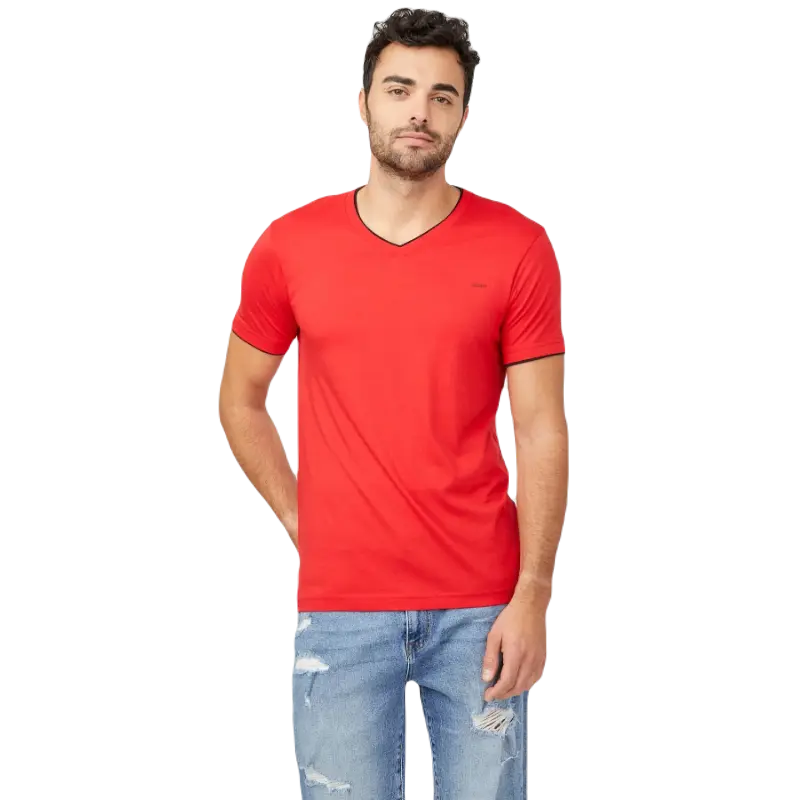 

Футболка Guess Factory Armin V-Neck, красный