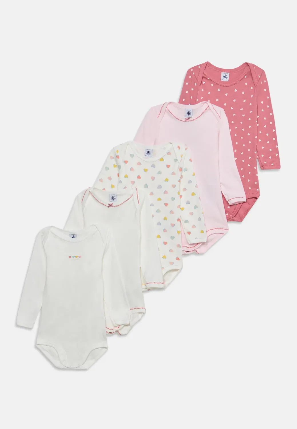 Bebe Debout 5 Pack - Body Petit Bateau, Pink