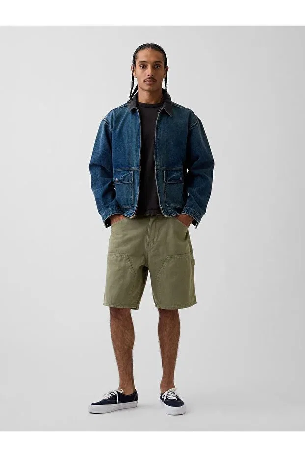 Мужские шорты джинсовые свободные Gap, Green-000