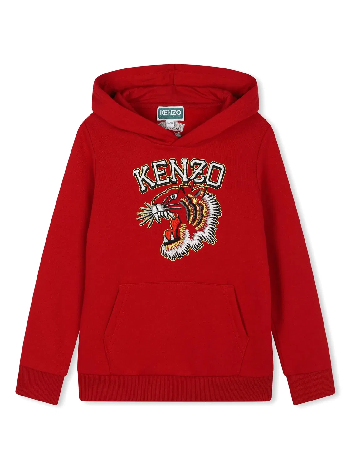 Хлопковое худи с капюшоном Kenzo, красный