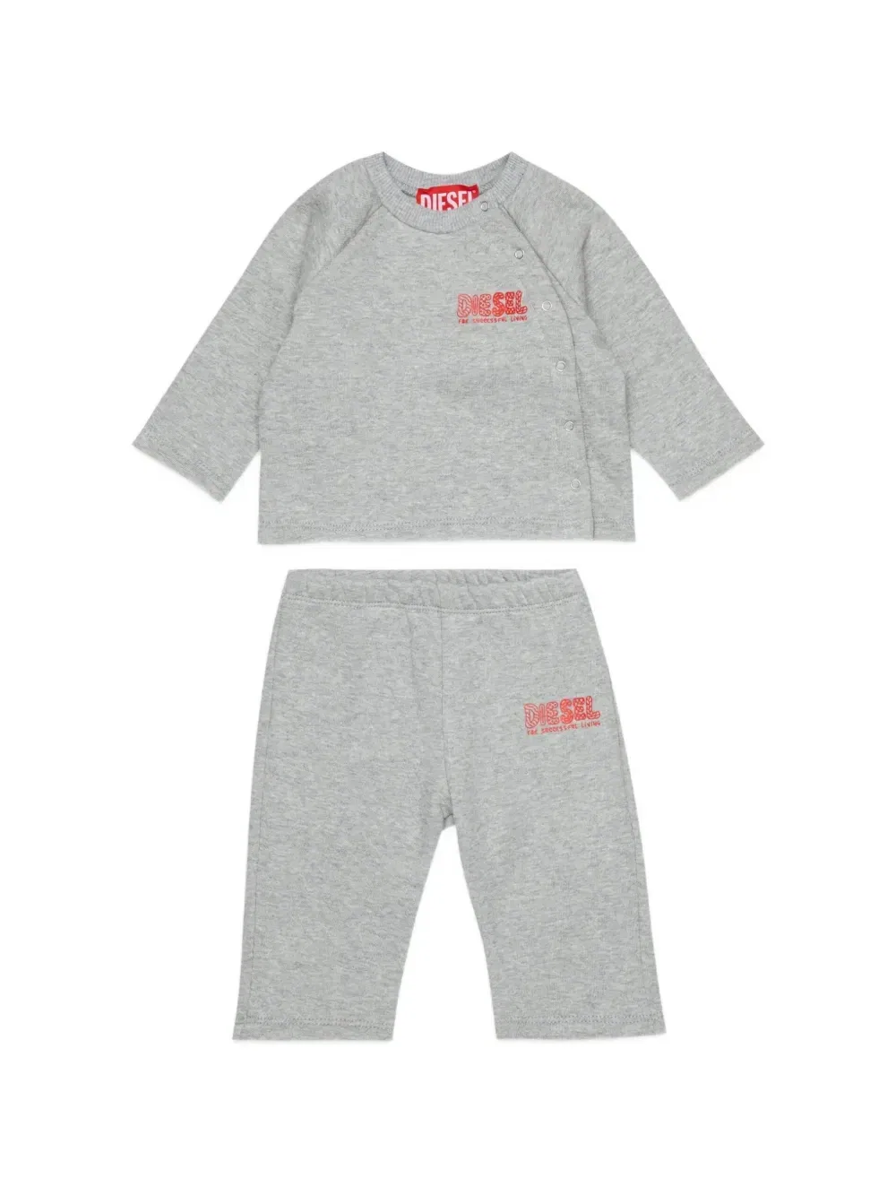 Спортивный костюм с логотипом Diesel Kids, серый