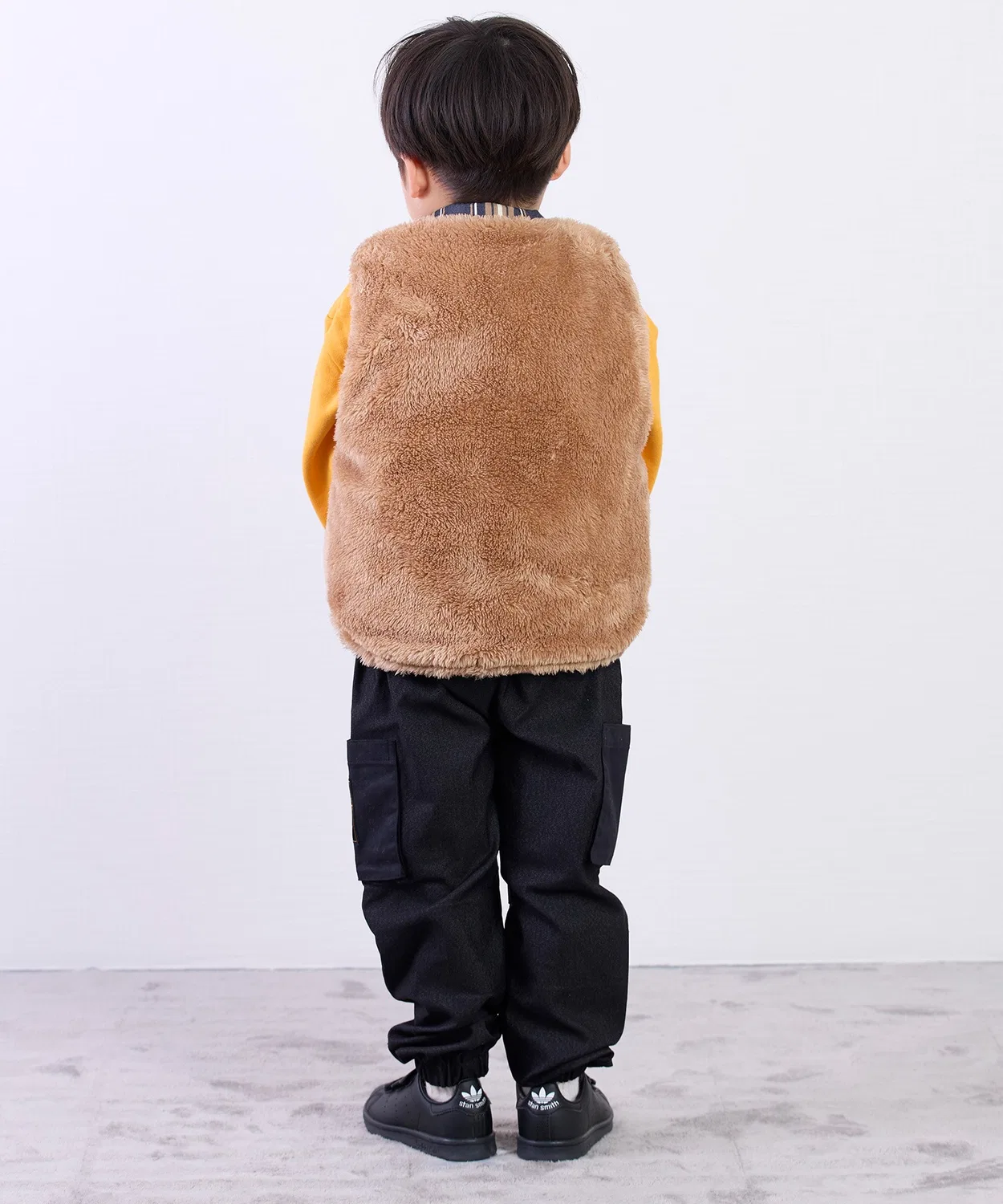 Детский жилет без рукавов с принтом Reversible Boa Vest DILASH, Striped — фото 3