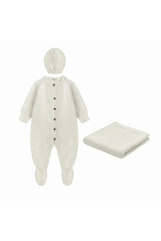 Детский комплект из трикотажа с длинным рукавом Nubo Baby, Ecru