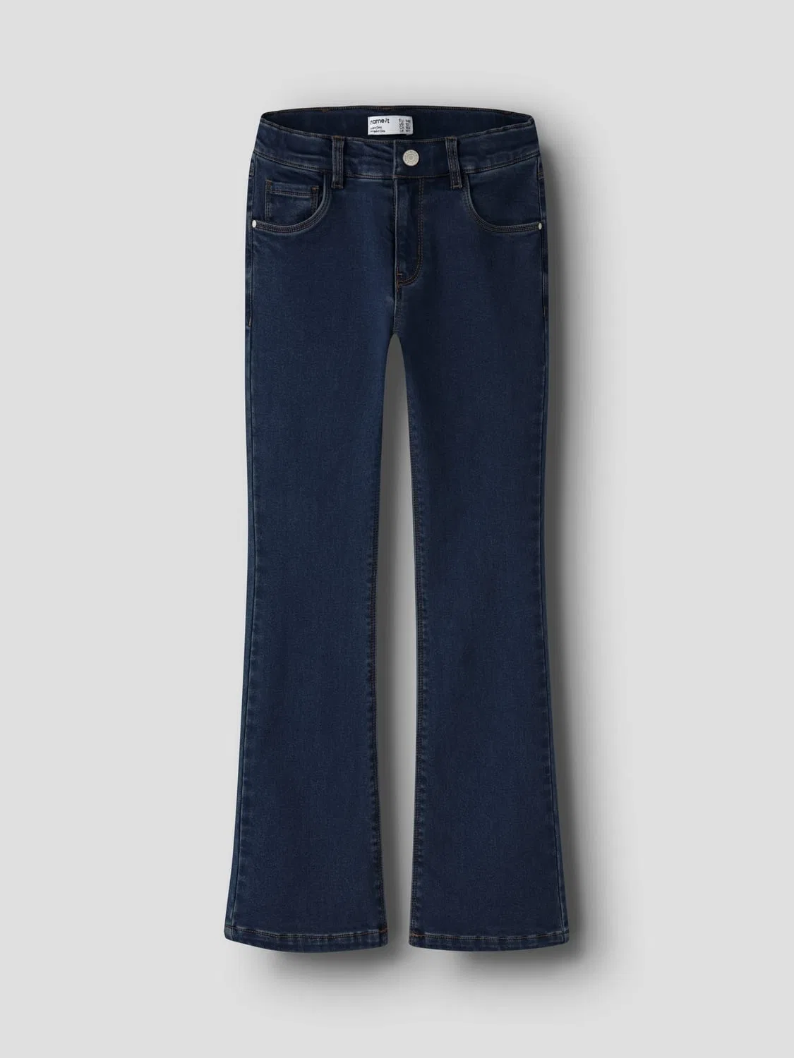 Джинсы утепленные с флисовой подкладкой Nkfsalli Bootcut Name It, темно-синий — фото 3