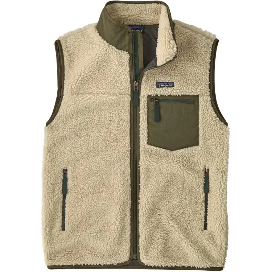 Мужской жилет из флиса с молнией Classic Retro-X Patagonia, Dark Natural w/Basin Green