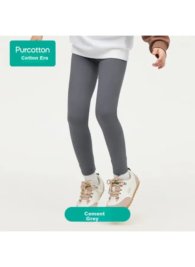 Леггинсы мягкие хлопковые трикотажные Purcotton, серый