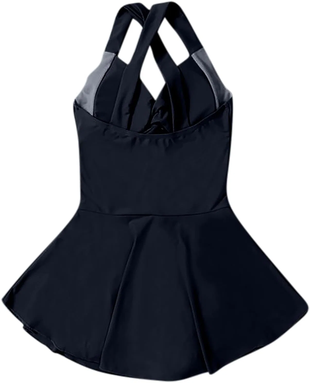 Женский слитный купальник с запахом и вырезами, Black — фото 4