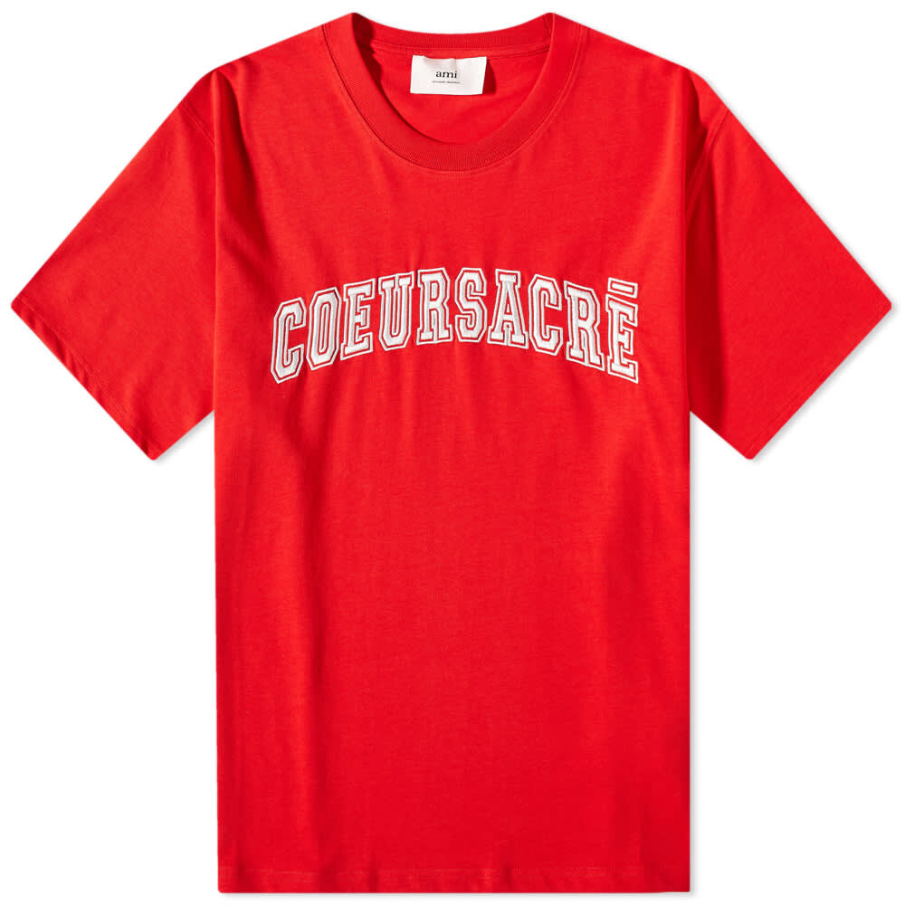 

Футболка AMI Coeur Sacre Tee, Красный, Футболка AMI Coeur Sacre Tee