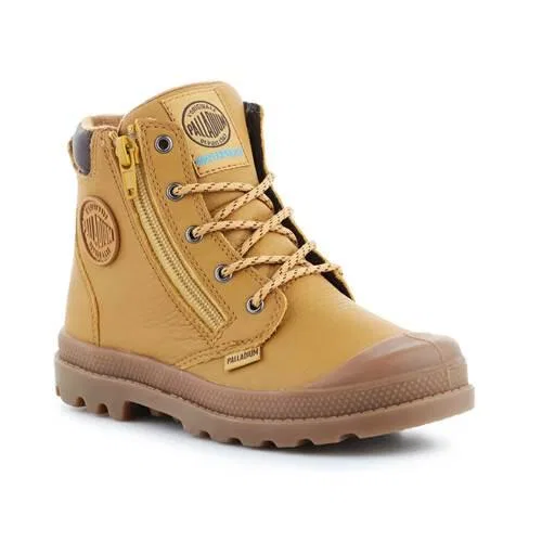 Детские ботинки с высоким берцем Palladium Pampa HI Cuff WP, Orange — фото 2