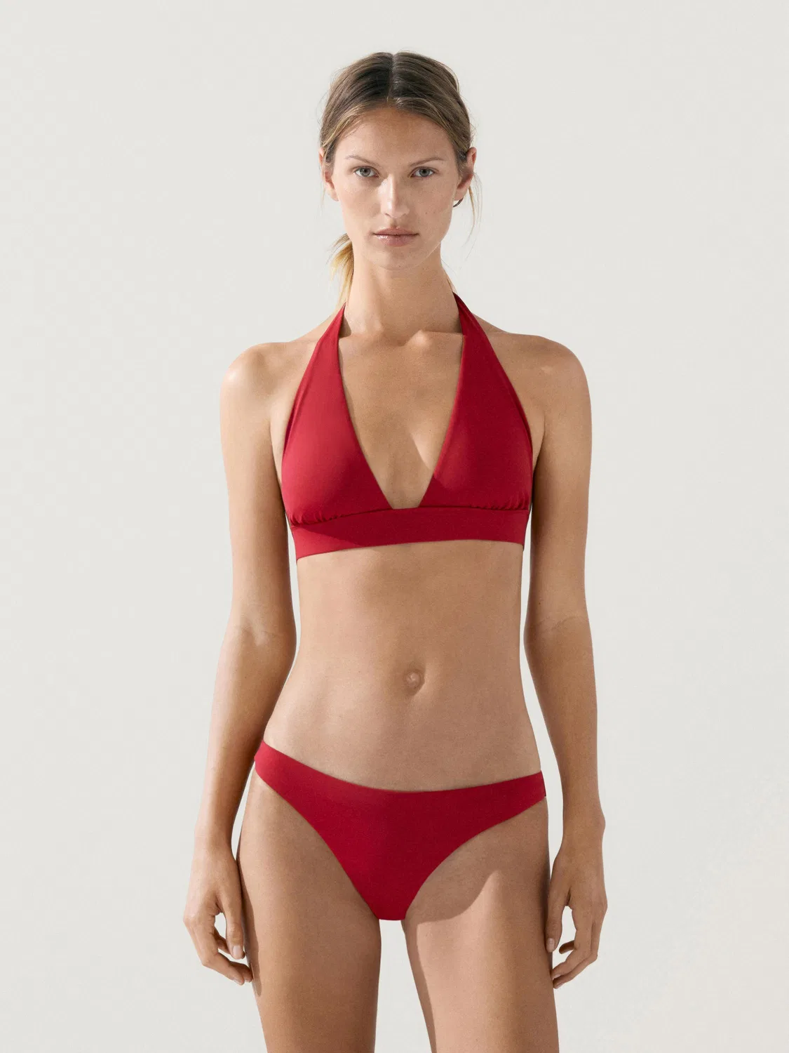 Плавки Massimo Dutti, бикини, для плавания, красный
