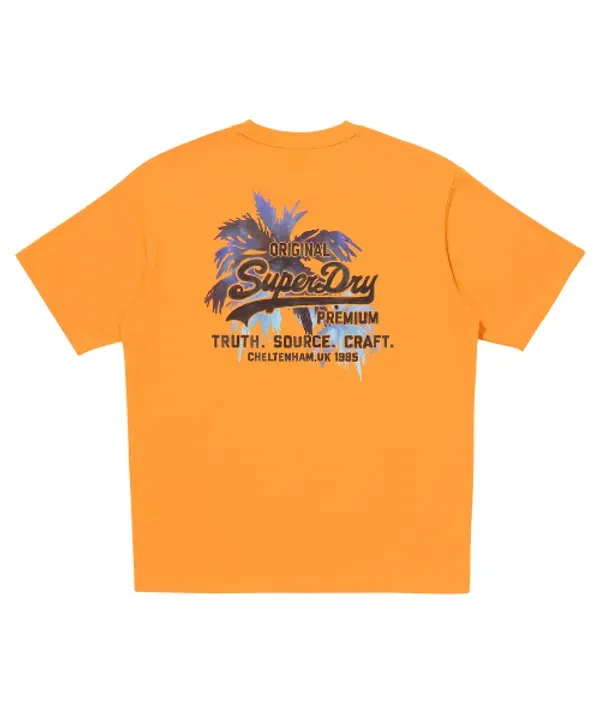 Футболка с принтом Palm Tree, Superdry, темно-желтый — фото 2