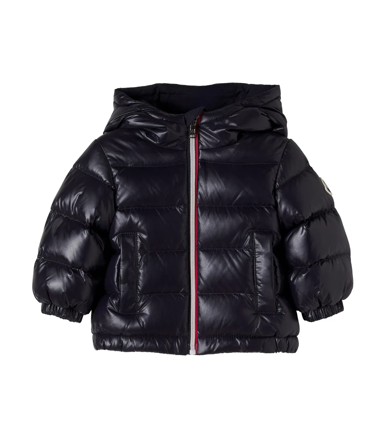 Пуховик с капюшоном Baby Aubert Moncler Enfant, синий