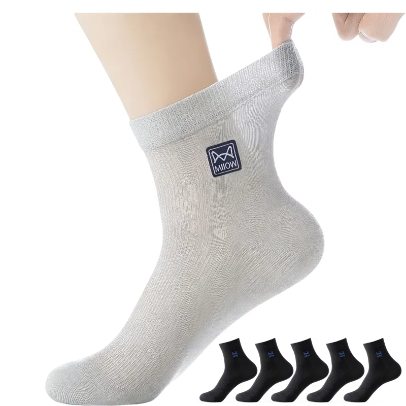Детские носки с длинным голенищем, Crew Socks, MIIOW, 5 Black
