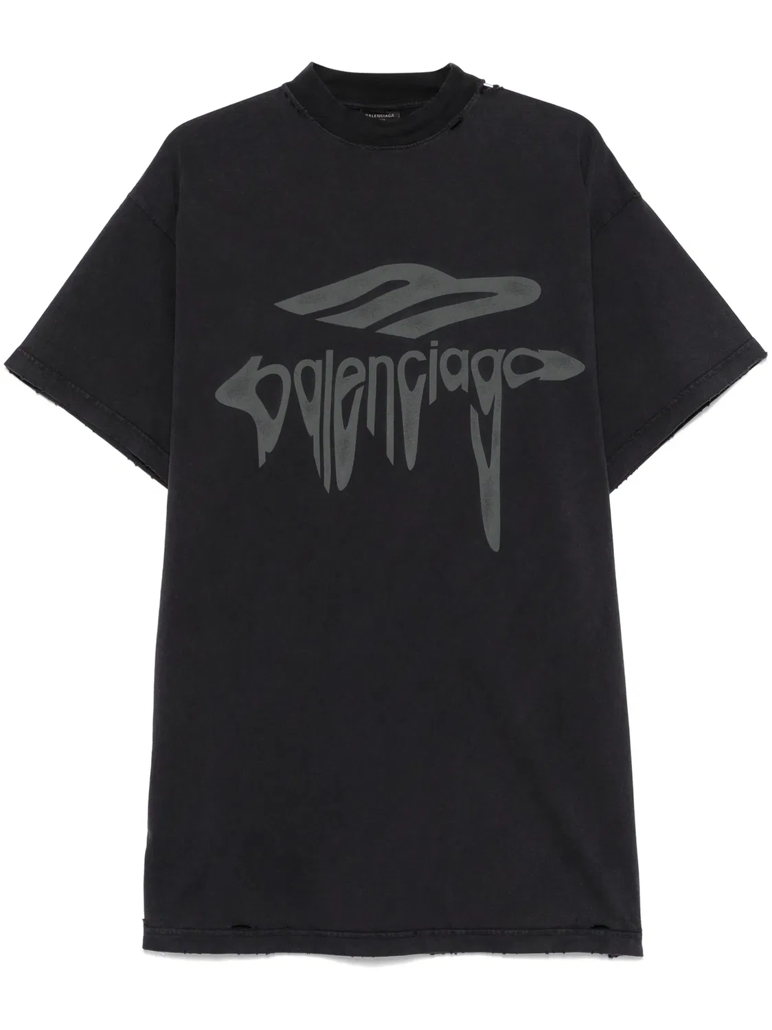 Футболка 3B Liquified Oversize Balenciaga, черный