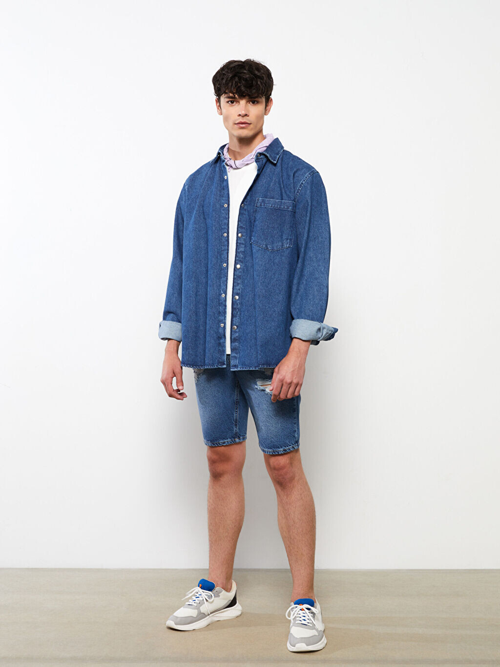 

Мужская джинсовая куртка стандартного кроя LCW Jeans, Синий, Мужская джинсовая куртка стандартного кроя LCW Jeans