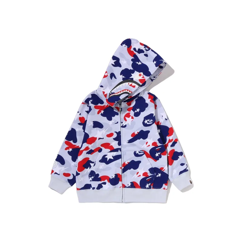 Детский свитшот с капюшоном Pre School Sweatshirts Hooded Moderate A BATHING APE, White WHX