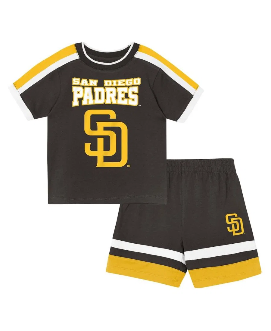 Детский комплект футболки и шорт San Diego Padres Ground Ball Outerstuff, Brown