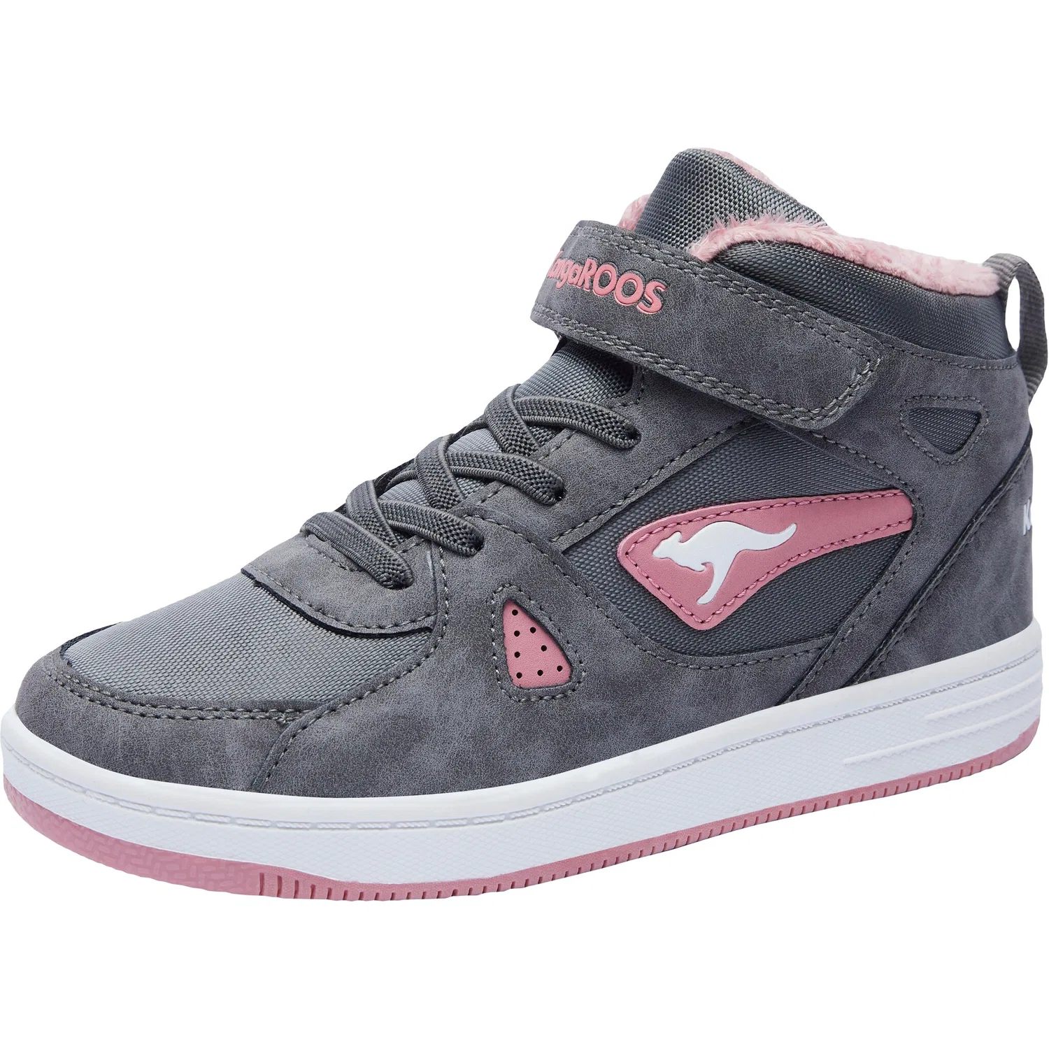 Детские зимние кроссовки с утеплителем KangaROOS Kalley II EV, Gray-Pink