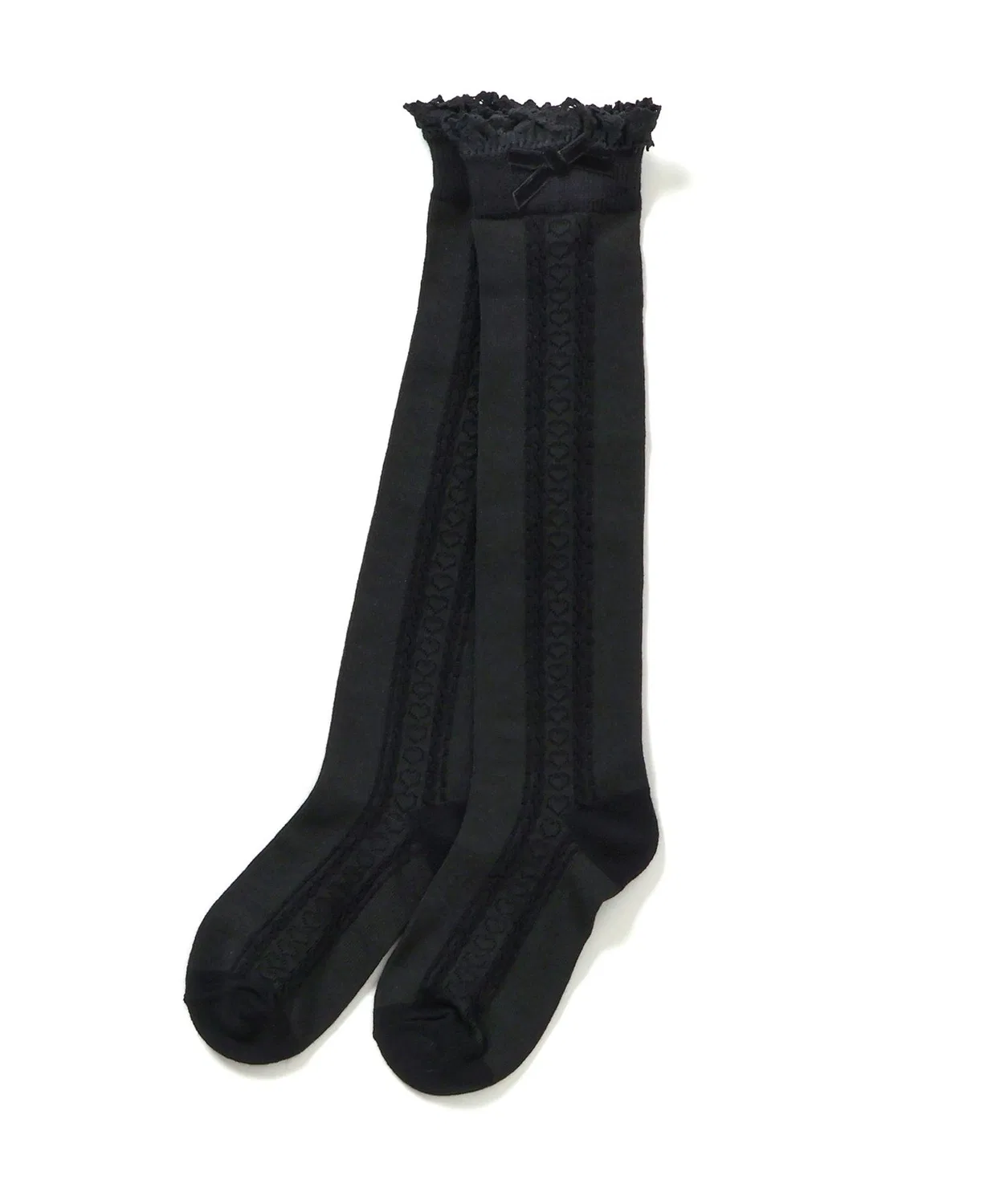 Детские носки-гольфы с рюшами, модель Frill Knee High, apres les cours, Black