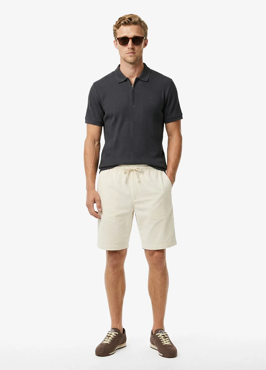 Футболка-поло Lacoste Regular Fit, серый — фото 3