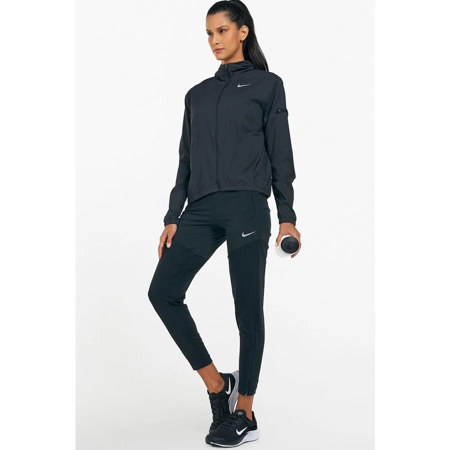 Спортивные брюки с молнией по низу Dri-Fit Essential Running Nike, Черный — фото 4