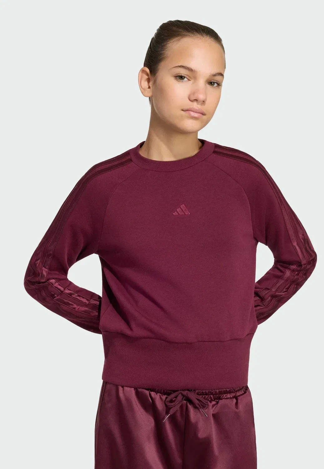Атласная толстовка - толстовка Adidas Sportswear, Maroon Maroon