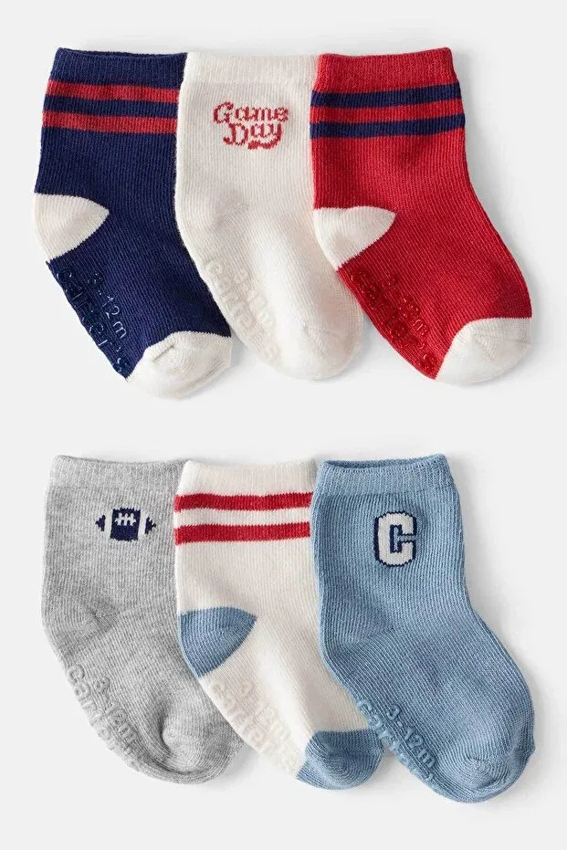 Детские носки для мальчиков шестипарные Carter'S, Multicolor