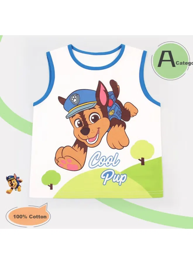 Майка детская без рукавов с принтом Paw Patrol, белый — фото 2