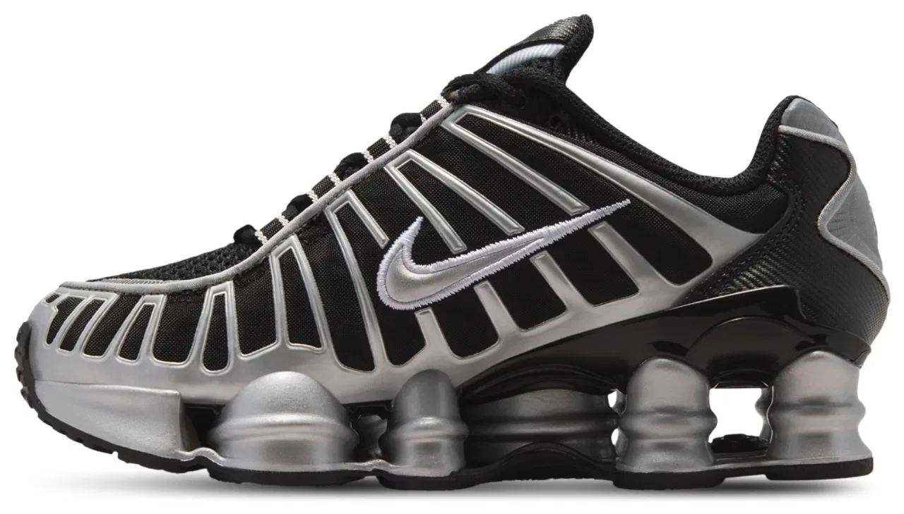 Кроссовки для мальчиков Shox TL Nike, цвет Black/Volt/Metallic Silver — фото 2