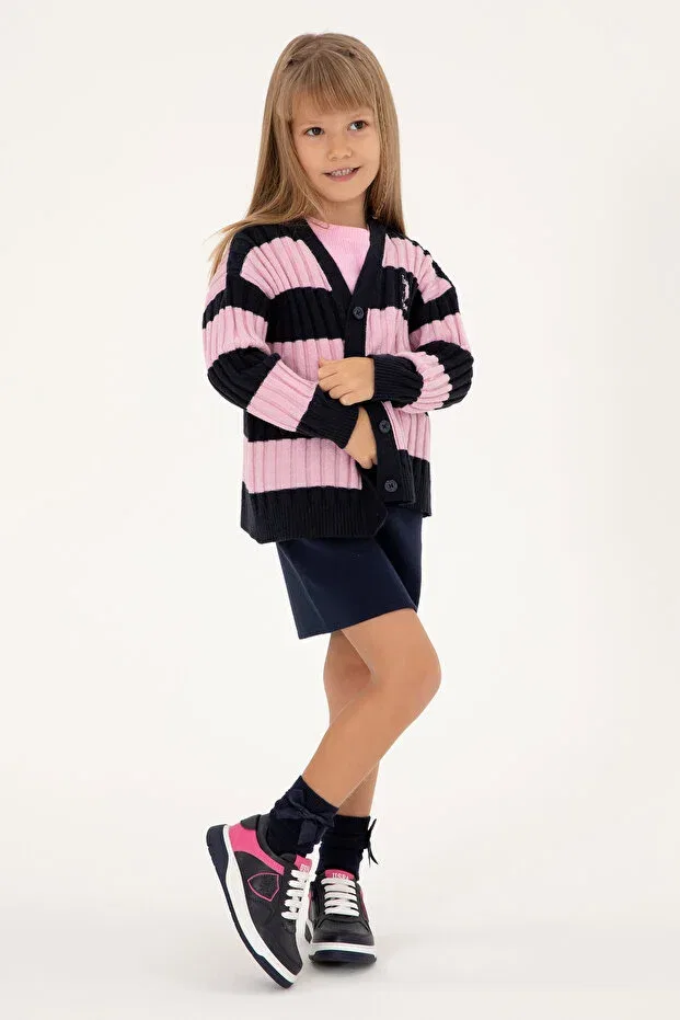 Детский кардиган для девочек с длинным рукавом U.S. Polo Assn., Navy Blue — фото 2