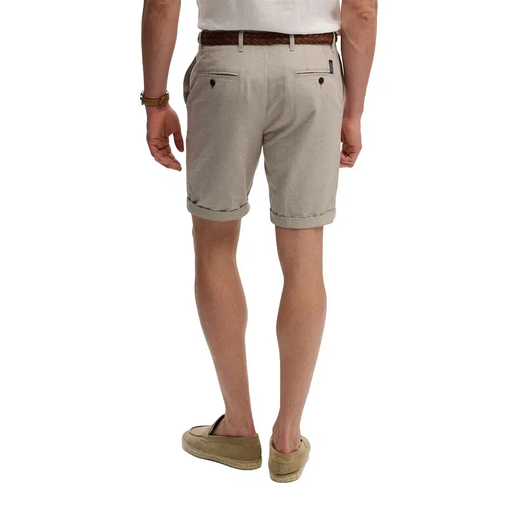 Мужские шорты чинос с фактурной тканью Premium Textured Superdry, Beige — фото 2