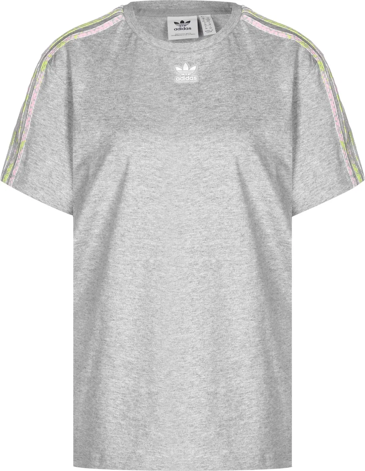 Женская удлиненная футболка с принтом змеи Adidas, Medium Grey Heather