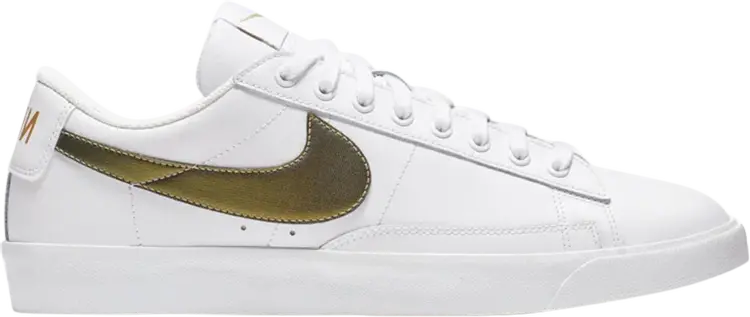 

Кроссовки Nike Blazer Low Premium 'White Metallic Gold', золотой, Желтый, Кроссовки Nike Blazer Low Premium 'White Metallic Gold', золотой