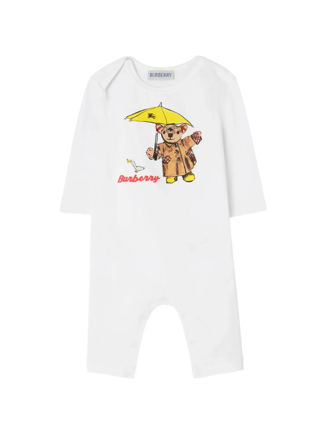 Ромпер Rain Bear Burberry Kids, белый