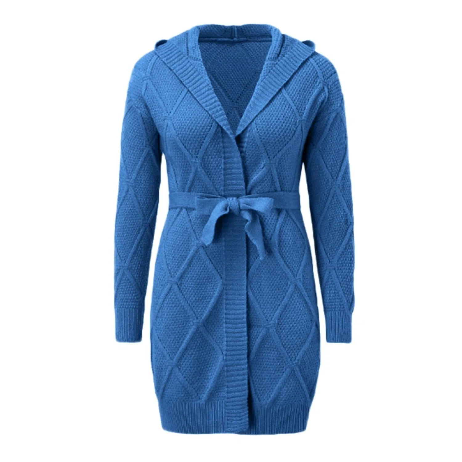 Женский кардиган оверсайз с длинным рукавом Autumn Cardigan, Blu Scuro — фото 3