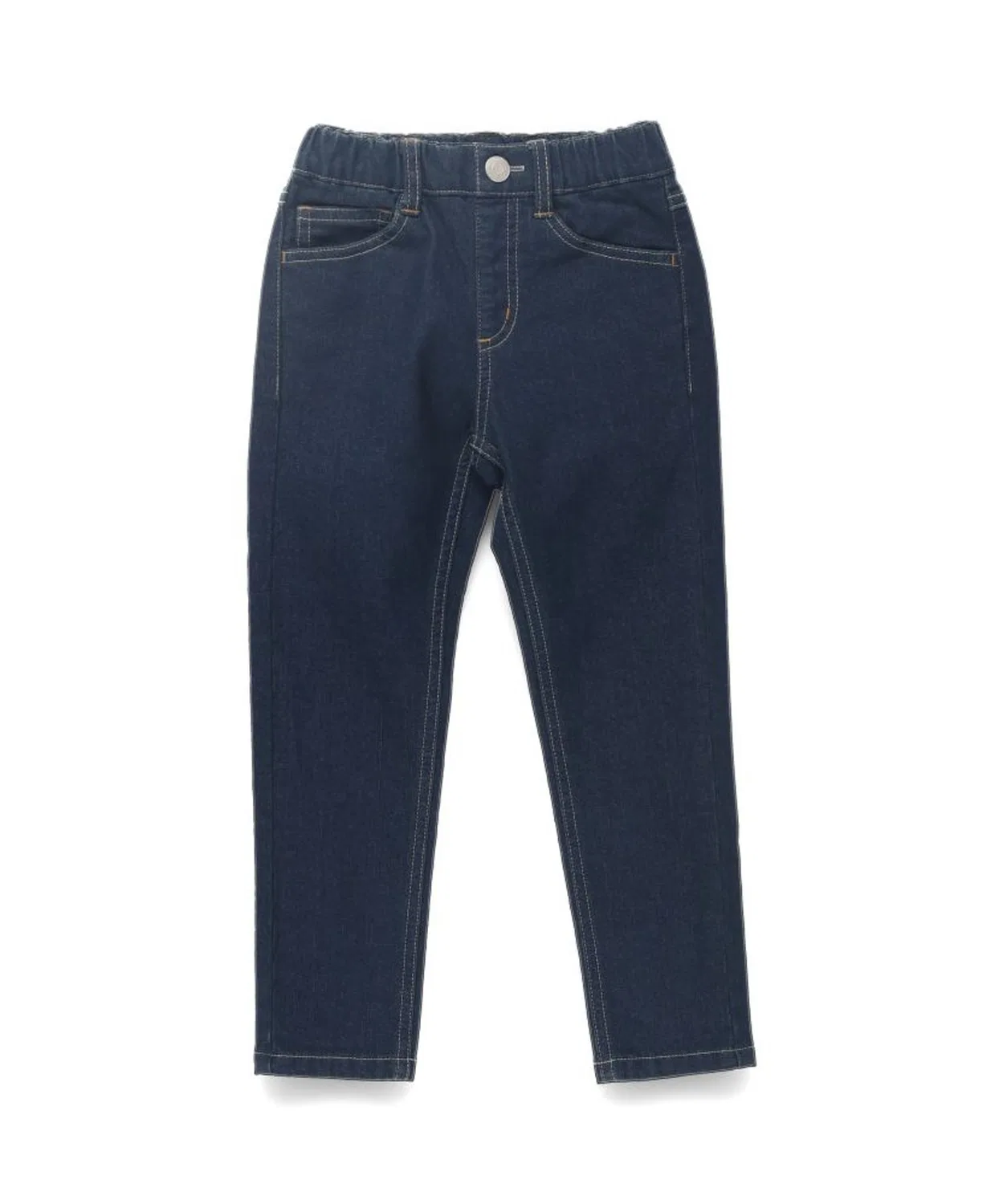 Детские джинсы прямого кроя с начесом Premium Stretch, бренд branshes, Navy — фото 2