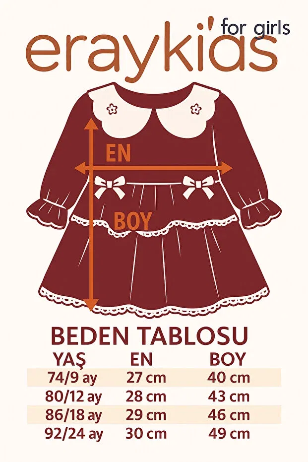 Детское платье для девочек из вельвета Eray Kids, Navy Blue — фото 3