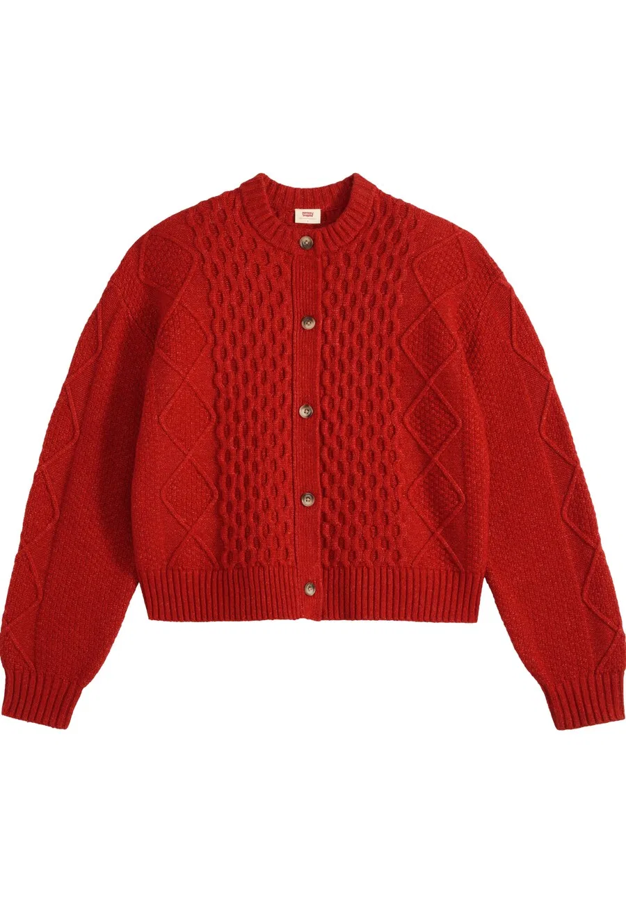 Вязаный кардиган LEVI'S 'CHARLOTTE' ярко-красного цвета
