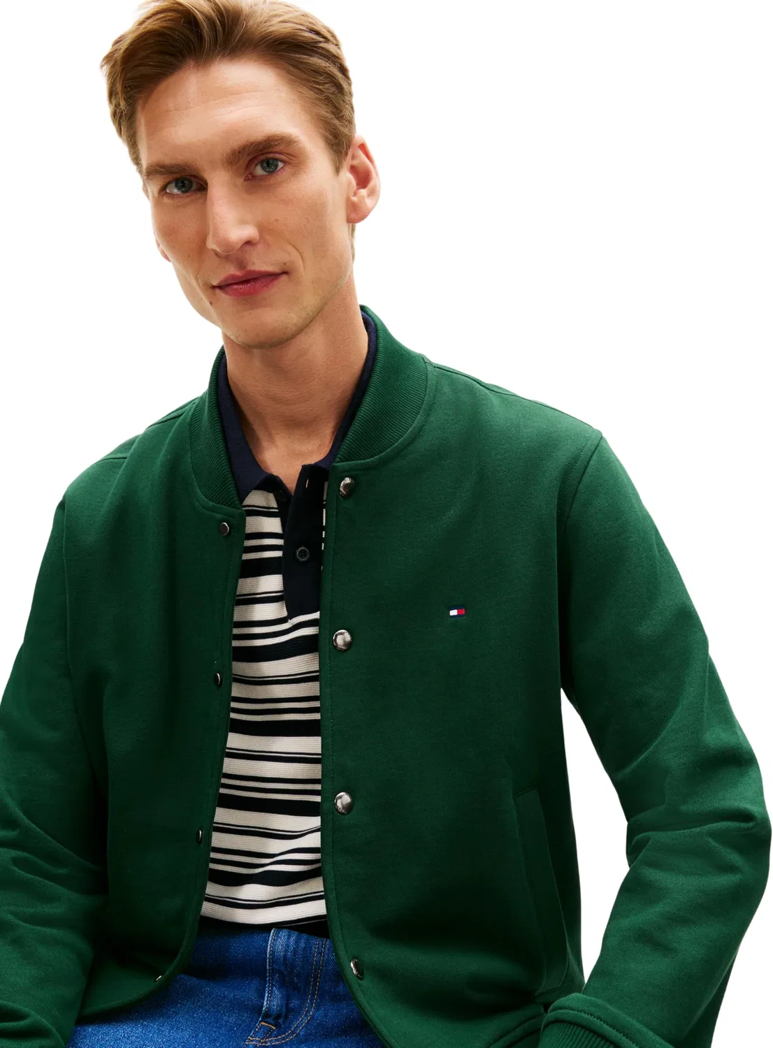 Мужская куртка-бомбер с воротником-стойкой Tommy Hilfiger, Green (Nocturnal Green) — фото 4