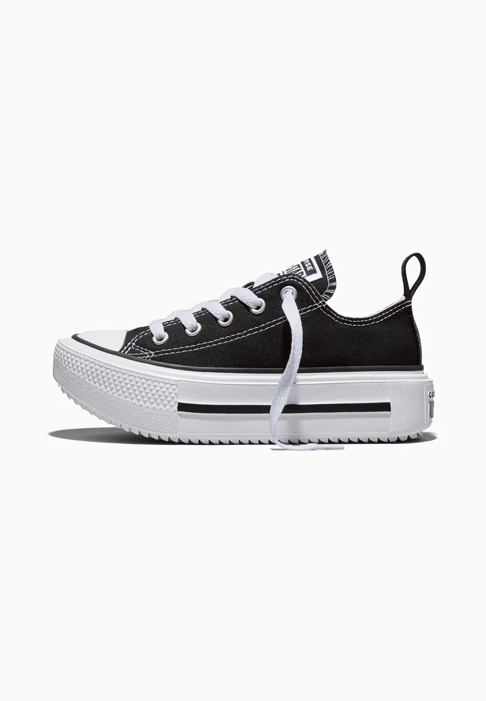 Низкие кеды Chuck Taylor All Star Lift Double Stack Platform унисекс - кроссовки Converse, Black White Egret — фото 4