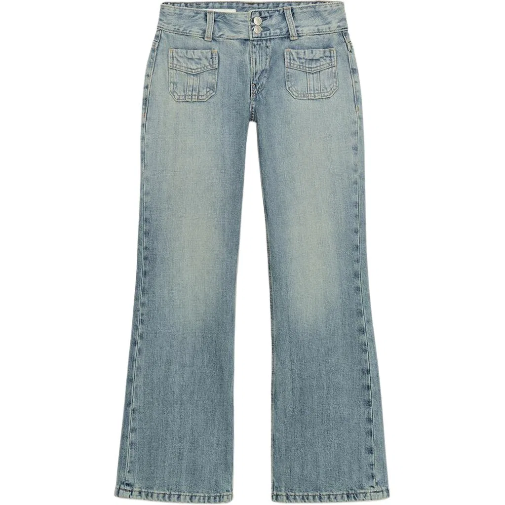 Женские джинсы клеш Light Blue ZARA, Light Blue