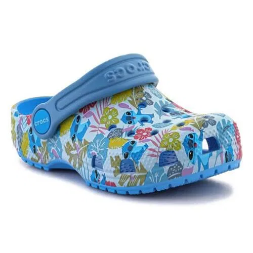 Детские сабо с принтом Stitch Crocs, Цвет Blau