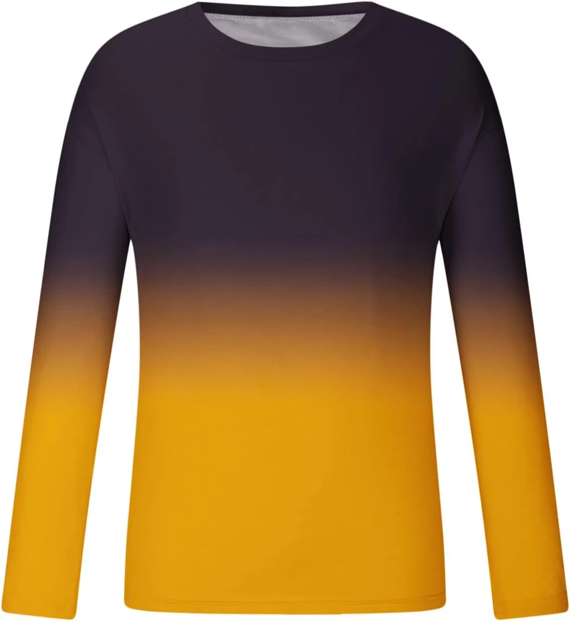 Мужская футболка с градиентным принтом, Long Sleeve, Yellow — фото 3