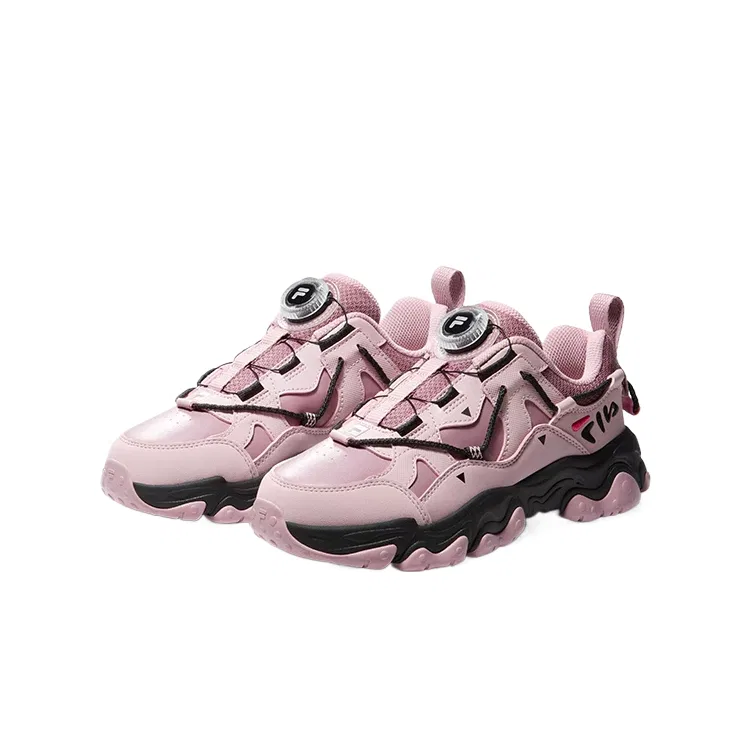 Детские кроссовки для бега с принтом Fluid 5 FILA KIDS, Red Brown Rose/Breeze Purple — фото 3