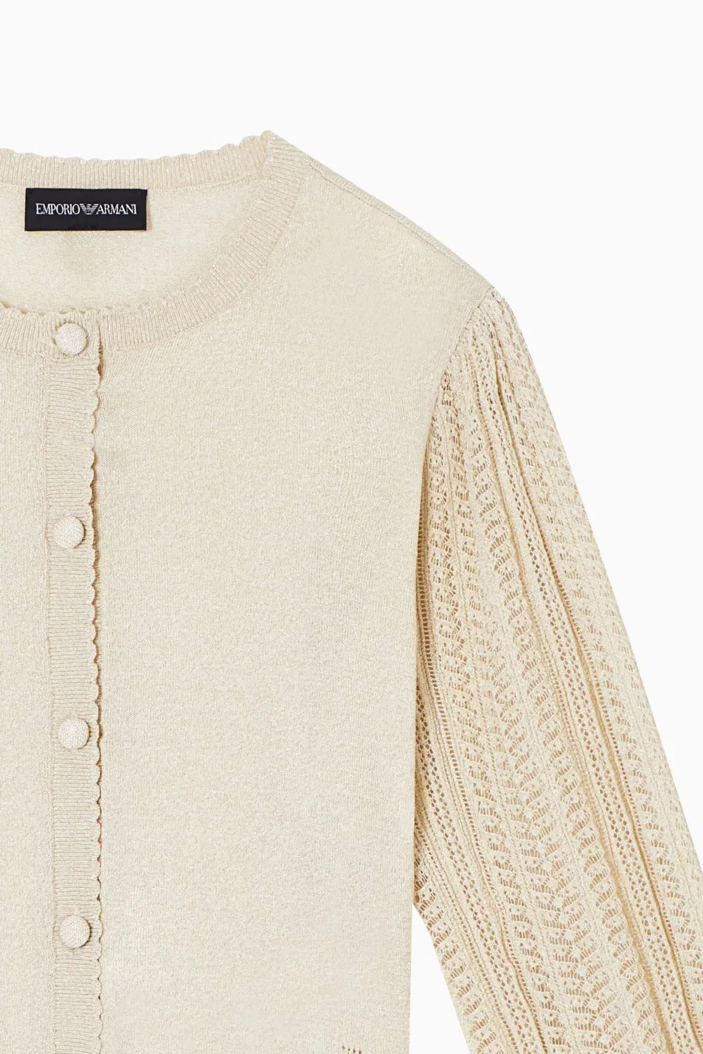 Кардиган вязаный с металлизированной нитью Emporio Armani — фото 3