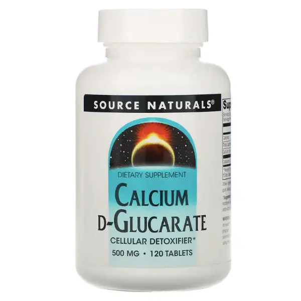 

D-глюкарат кальция, 500 мг, 120 таблеток, Source Naturals